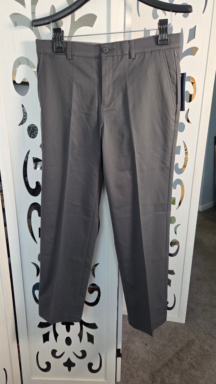 Ben Hogan Performance Boys Size 18 Golf Dress Pants Asphalt Gray Stretch NWT